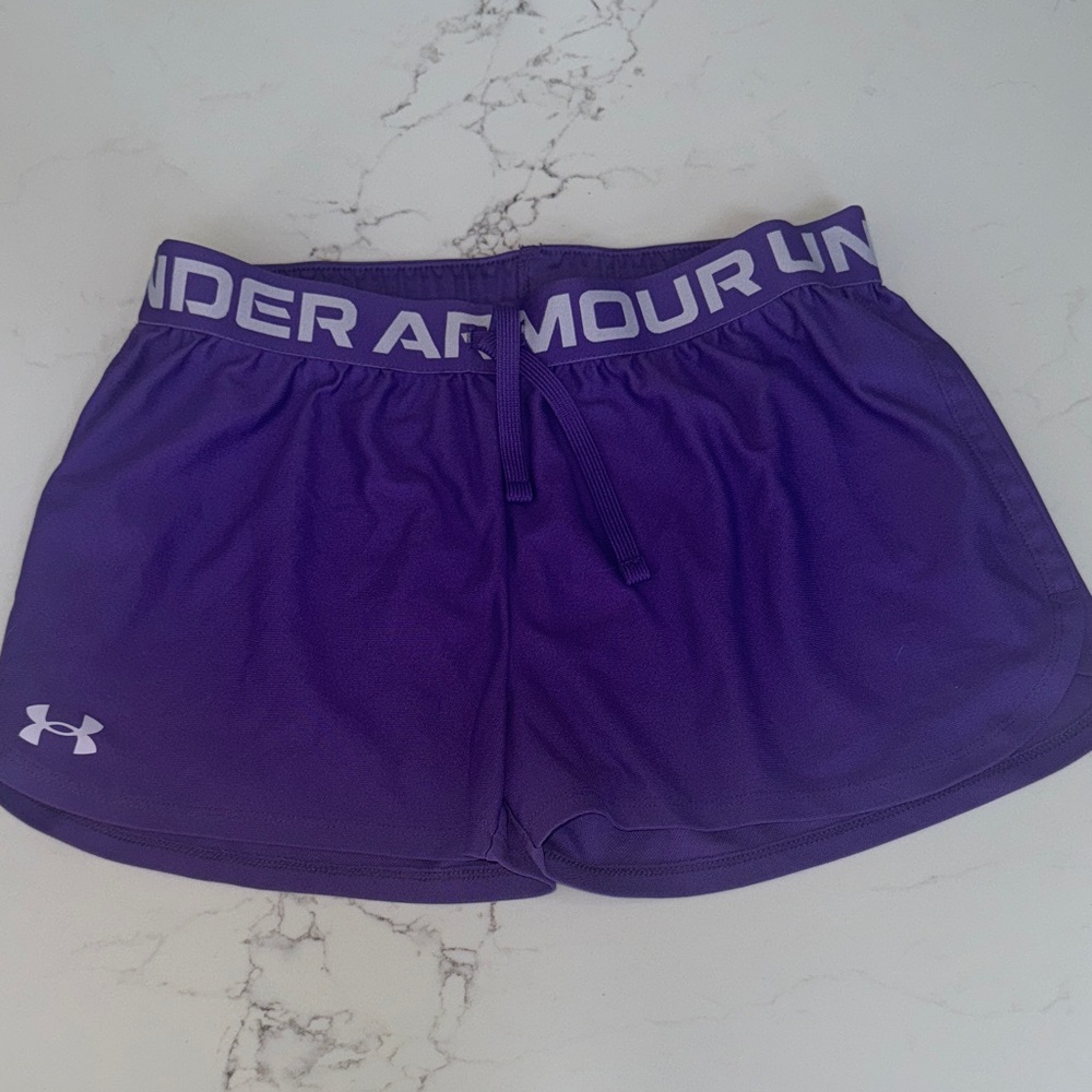 Under Armour kids Vibrant Purple Athletic Shorts
